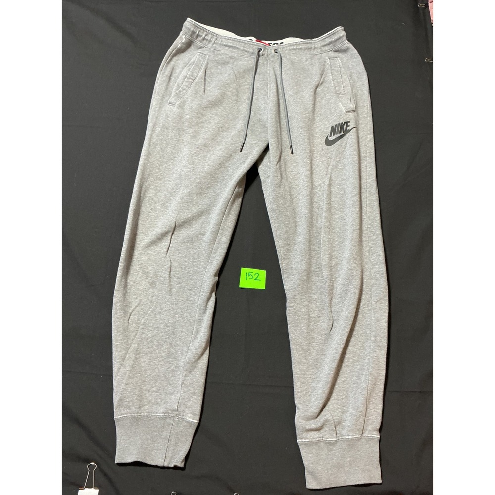 Nike Mens Sportswear French Terry Joggers Gray Futura Logo Sweatpants Medium
